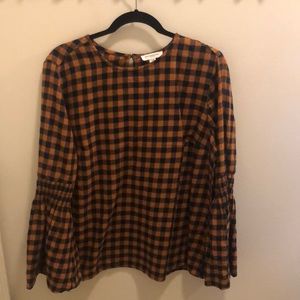 Navy Blue & Orange top.